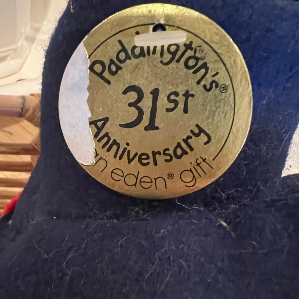 Paddington Bear Plush Toy, 31st anniversary with tags, Eden Toys, see pics